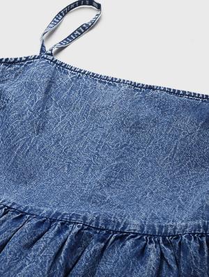 cami neck denim layered dress - 17764932 - Standard Image - 5