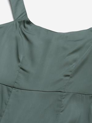 scoop neck solid a-line dress - 17764944 - Standard Image - 4