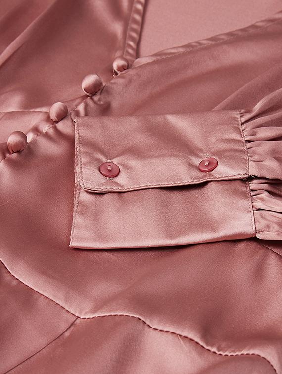 bishop sleeved solid peplum top - 17765020 - Zoom Image - 6