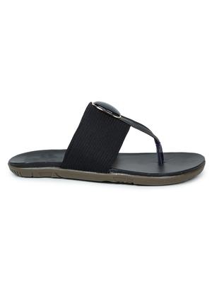 black leatherette slip on sandals - 17765073 - Standard Image - 3