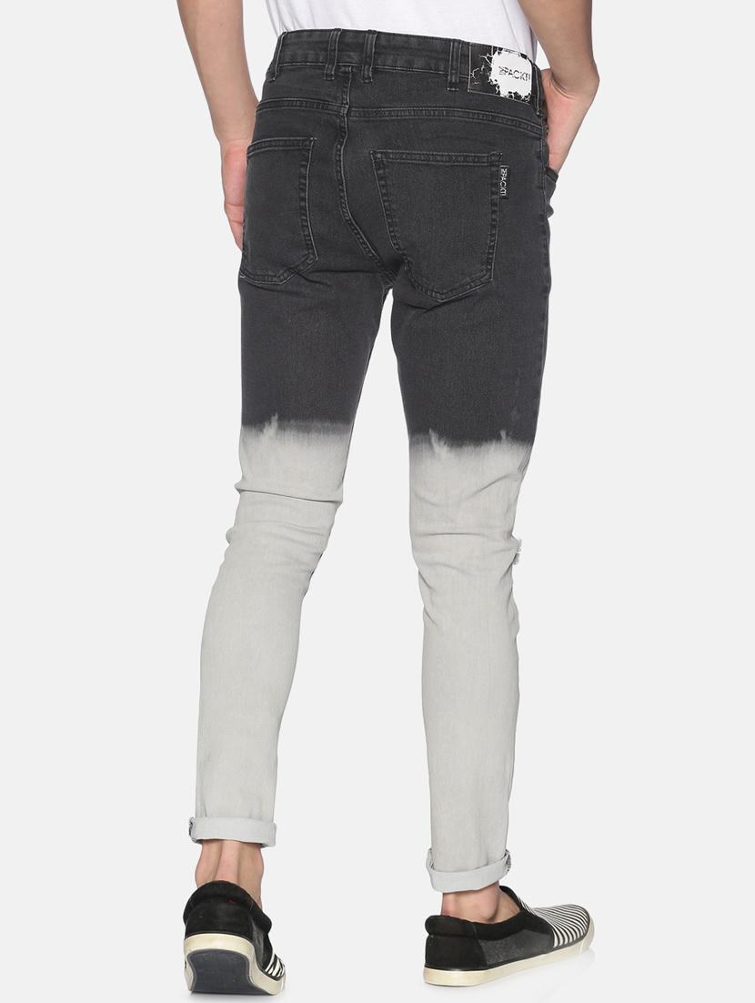black heavy washed distressed denim jeans - 17765117 - Zoom Image - 3