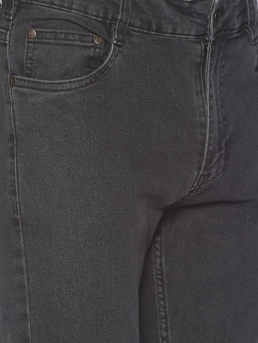 black heavy washed distressed denim jeans - 17765117 - Zoom Image - 5