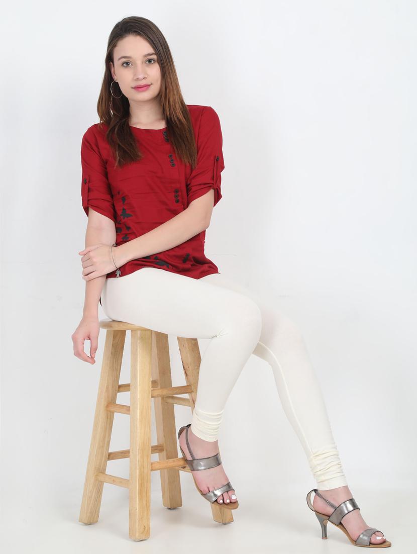 high rise solid leggings - 17765172 - Zoom Image - 4