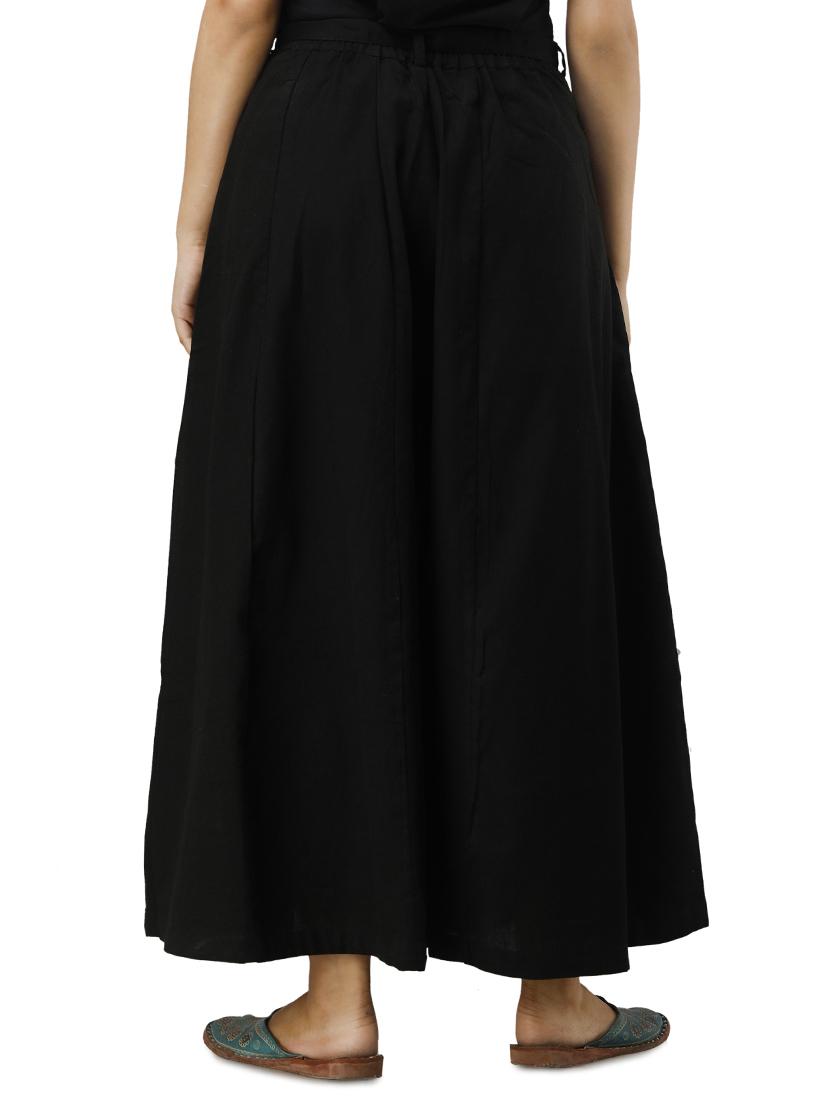 black solid palazzo - 17765239 - Zoom Image - 3