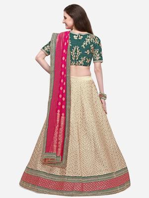 multi colored art silk flared lehenga - 17765476 - Standard Image - 3
