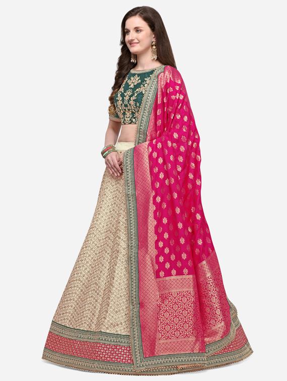 multi colored art silk flared lehenga - 17765476 - Zoom Image - 2