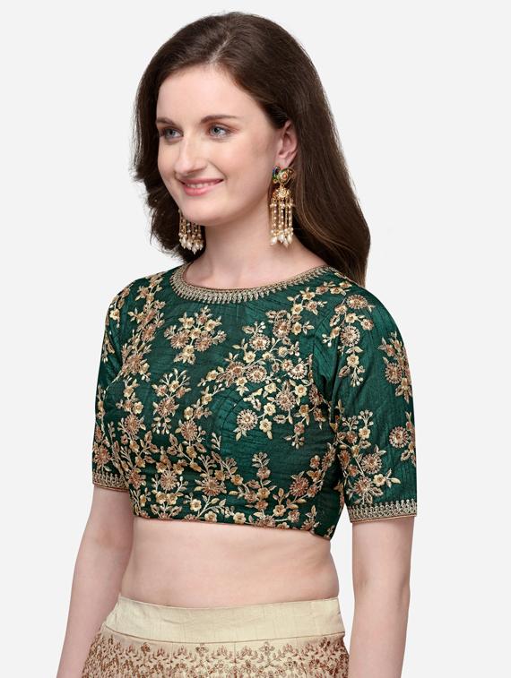 multi colored art silk flared lehenga - 17765476 - Zoom Image - 4