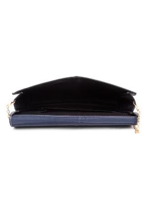 blue leatherette (pu) messenger handbag - 17765521 - Standard Image - 3