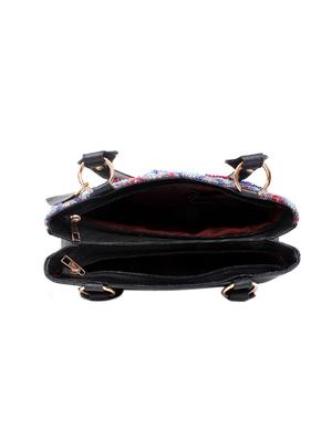 black leatherette (pu) structured handbag - 17765523 - Standard Image - 3