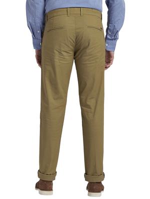 brown solid flat front casual trouser - 17766194 - Standard Image - 4