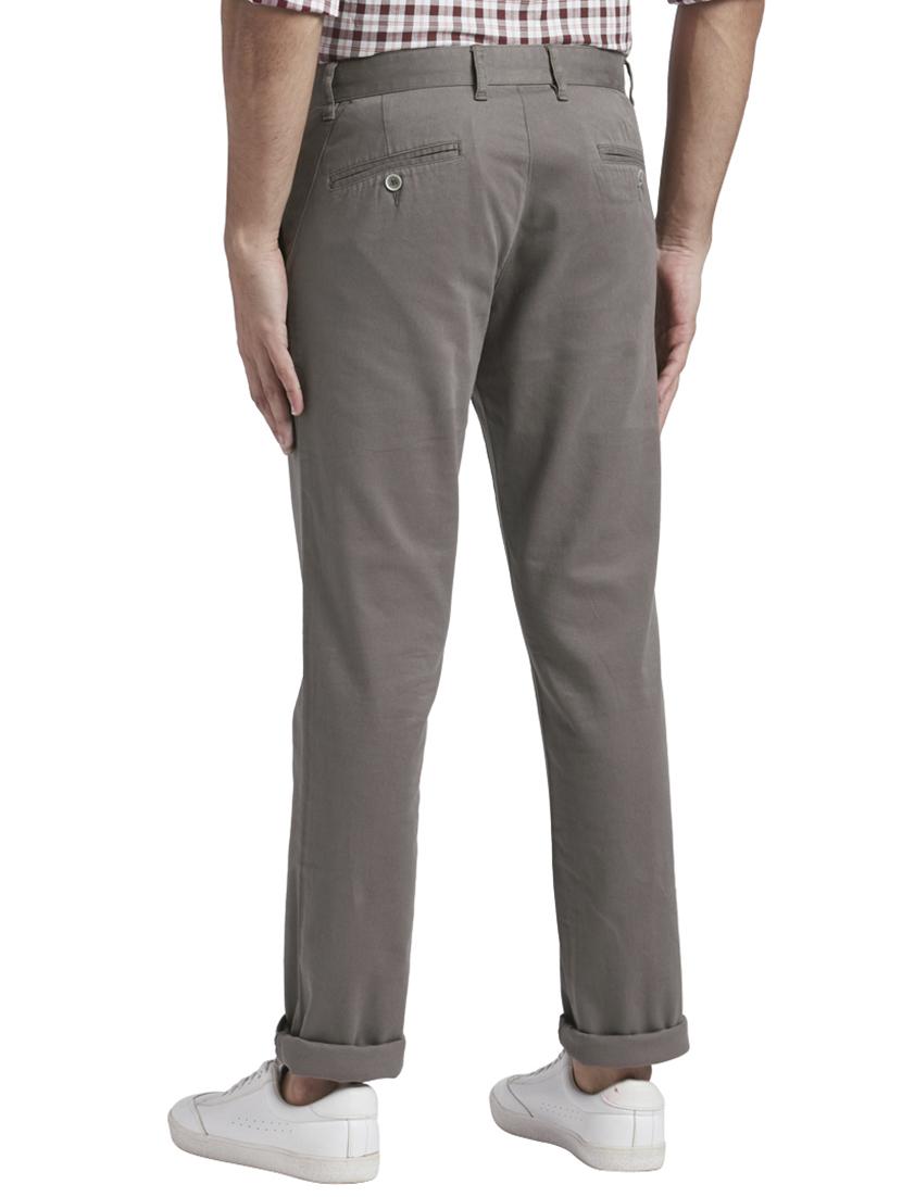 grey printed flat front casual trouser - 17766342 - Zoom Image - 4