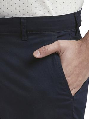 blue solid flat front casual trouser - 17766368 - Standard Image - 6