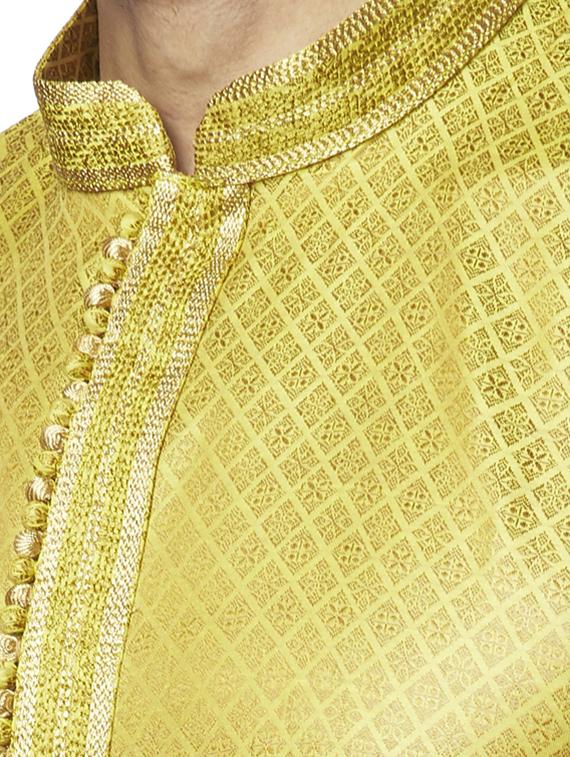 yellow printed short kurta - 17766602 - Zoom Image - 4