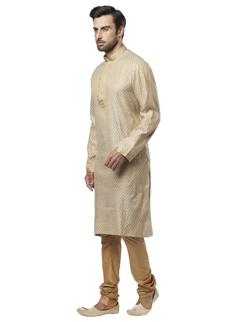 beige printed long kurta - 17766603 - Zoom Image - 2
