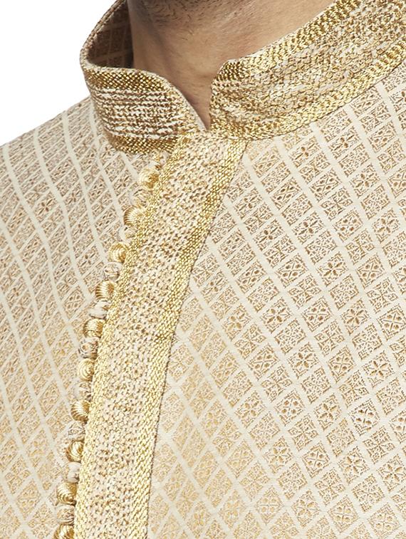 beige printed long kurta - 17766603 - Zoom Image - 4