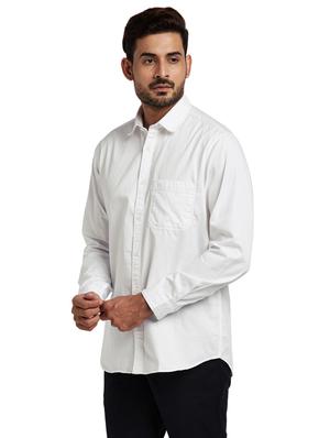 white solid casual shirt - 17766644 - Standard Image - 2