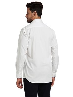 white solid casual shirt - 17766644 - Standard Image - 3