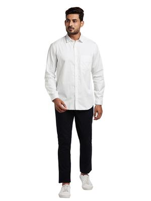 white solid casual shirt - 17766644 - Standard Image - 4