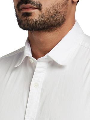 white solid casual shirt - 17766644 - Standard Image - 5