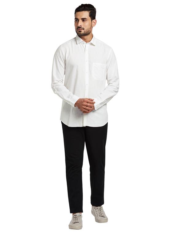white solid casual shirt - 17766647 - Zoom Image - 4