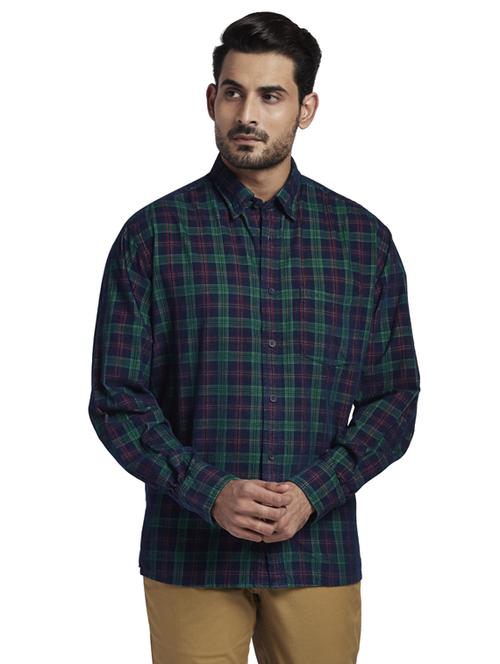 green checkered casual shirt - 17766660 - Standard Image - 1