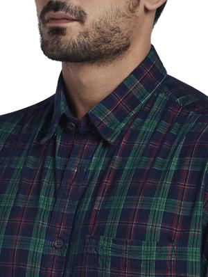 green checkered casual shirt - 17766660 - Standard Image - 5