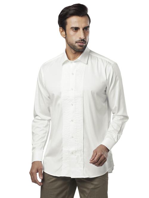 white solid formal shirt - 17766671 - Standard Image - 1