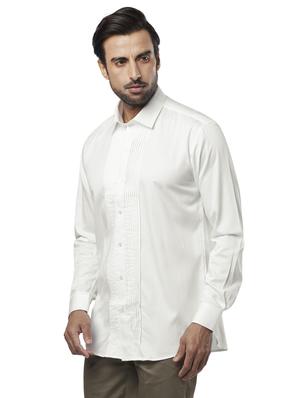 white solid formal shirt - 17766671 - Standard Image - 2