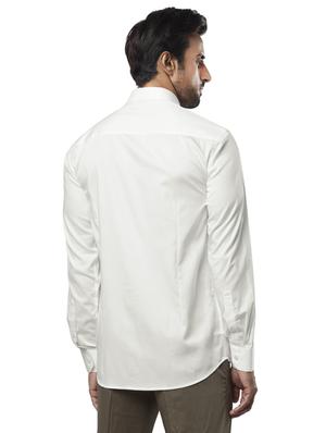 white solid formal shirt - 17766671 - Standard Image - 3