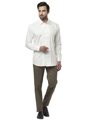 white solid formal shirt - 17766671 - Standard Image - 4