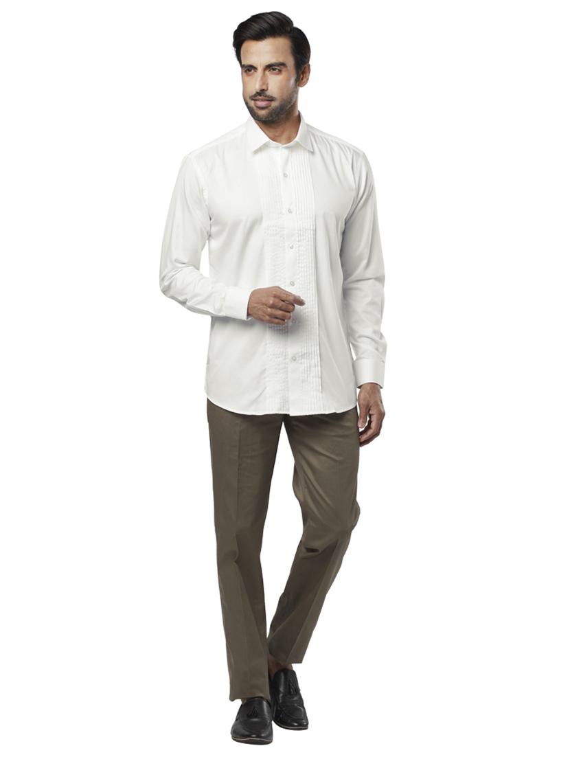 white solid formal shirt - 17766671 - Zoom Image - 4