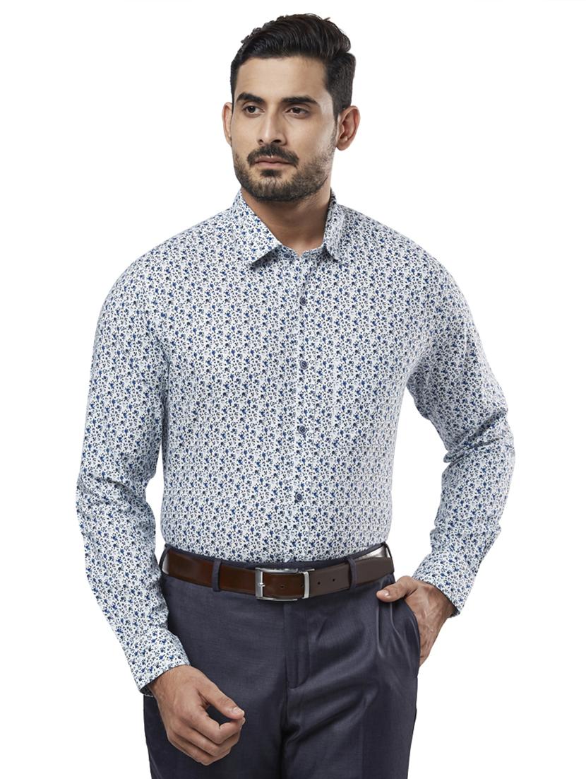 blue printed formal shirt - 17766678 - Zoom Image - 1