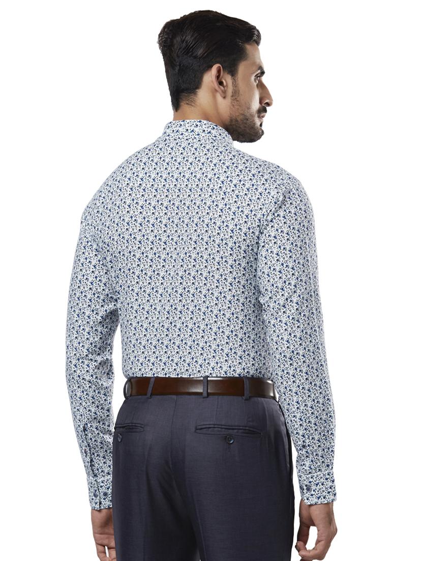 blue printed formal shirt - 17766678 - Zoom Image - 3