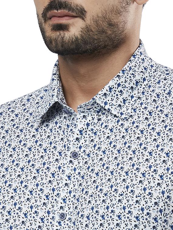blue printed formal shirt - 17766678 - Zoom Image - 5