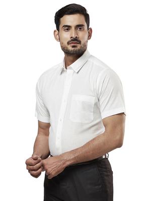 white solid formal shirt - 17766683 - Standard Image - 2