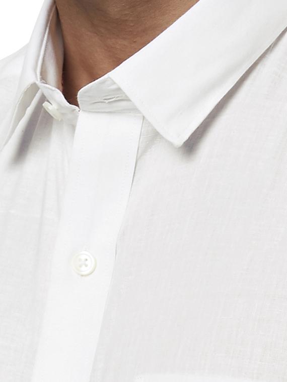 white solid formal shirt - 17766683 - Zoom Image - 5