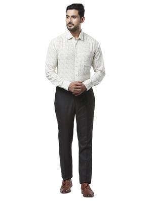 white printed formal shirt - 17766686 - Standard Image - 4
