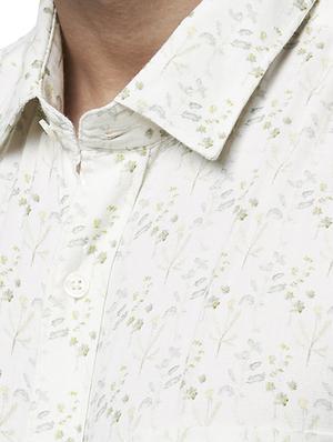 white printed formal shirt - 17766686 - Standard Image - 5
