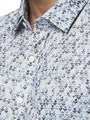 blue printed formal shirt - 17766687 - Standard Image - 5