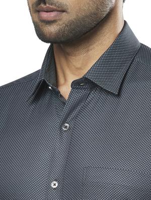 grey printed formal shirt - 17766700 - Standard Image - 5