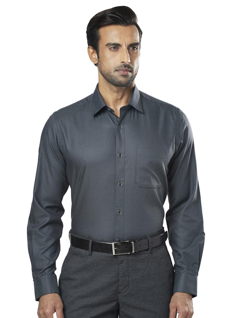 grey printed formal shirt - 17766700 - Zoom Image - 1