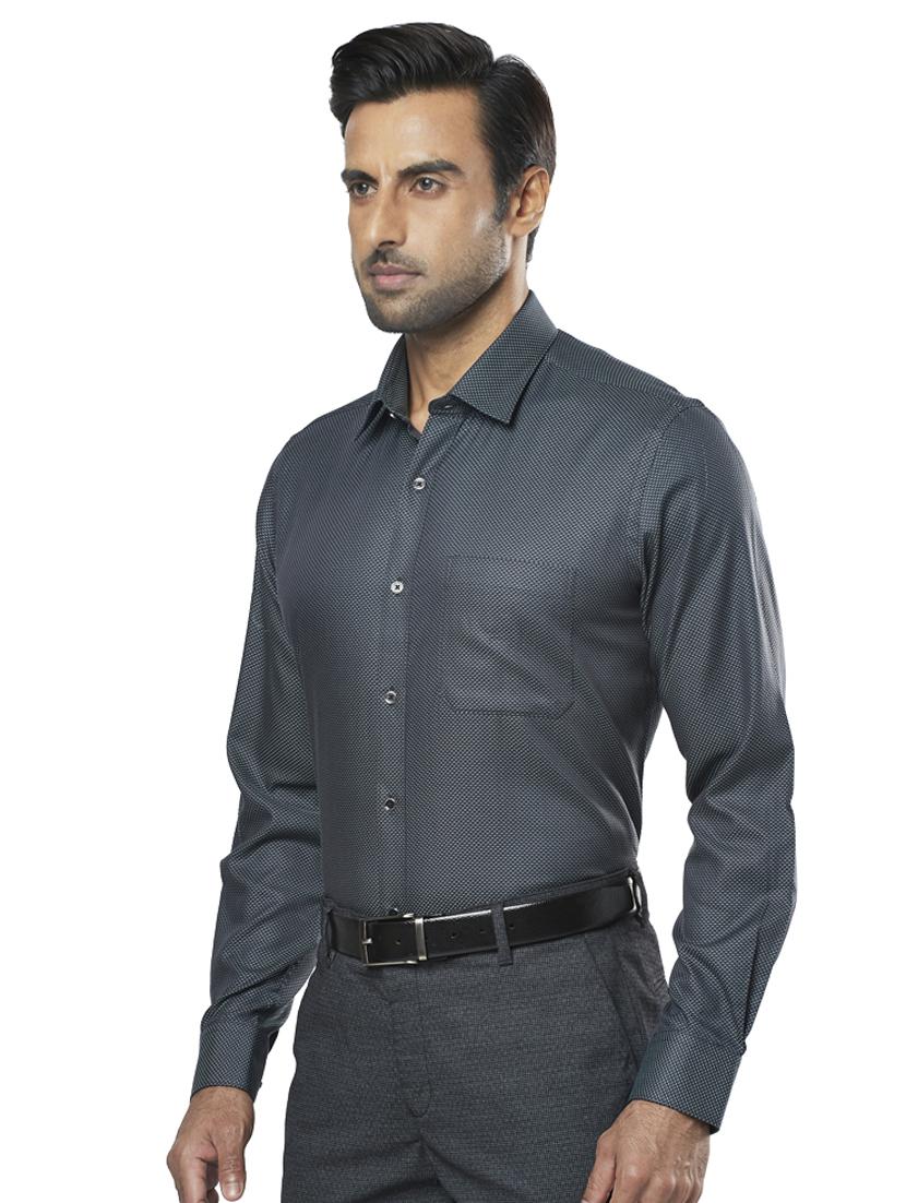 grey printed formal shirt - 17766700 - Zoom Image - 2