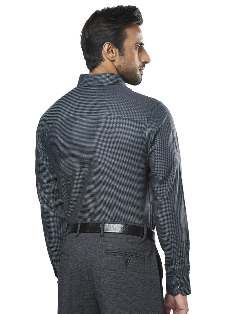 grey printed formal shirt - 17766700 - Zoom Image - 3