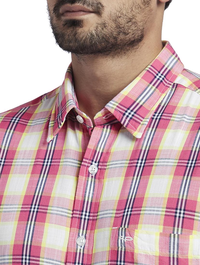 pink checkered casual shirt - 17766701 - Zoom Image - 5