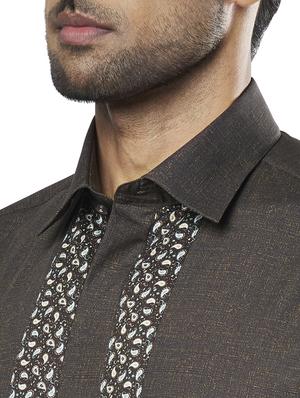 brown printed formal shirt - 17766715 - Standard Image - 5