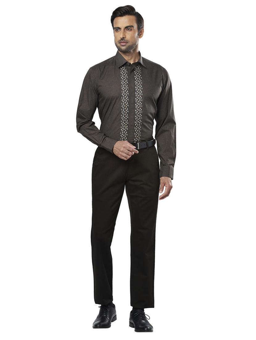 brown printed formal shirt - 17766715 - Zoom Image - 4