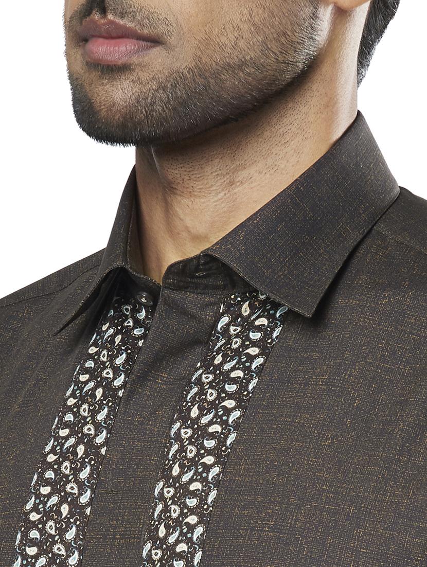 brown printed formal shirt - 17766715 - Zoom Image - 5