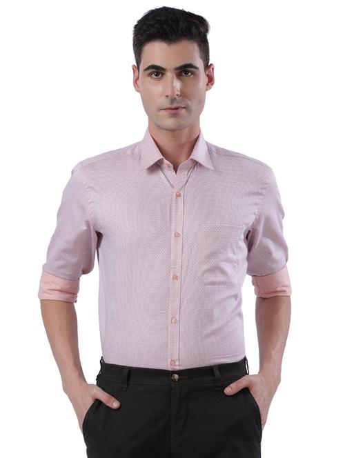 orange checkered formal shirt - 17766717 - Standard Image - 1