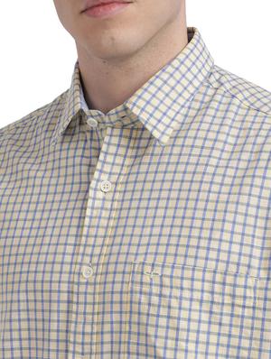 yellow checkered casual shirt - 17766718 - Standard Image - 5