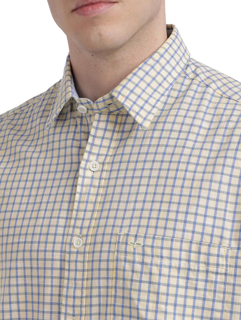 yellow checkered casual shirt - 17766718 - Zoom Image - 5